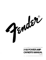 Fender 2150-Power-Amp - Owners Manual